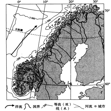 阅读下图及材料.回答问题.材料一:N国是发达的工业化国家.该国水电生产列世界第6位.本国99%的电力来自于水电. N国渔业闻名于世.捕捞的水产品大部分出口.而粮食基本靠进口.材料二:N国地形图. 材料三:A城是N国首都.整个城市背山面海.是该国工业中心和最大港口且是不冻港.全国一半以上进口商品都要经过A城转运.(1)分析N国大力发展水电的原因.(2)分析N国粮食依赖进口的原因.(3)分析A城成为N国最大港口的条件. 题目和参考答案--精英家教网--